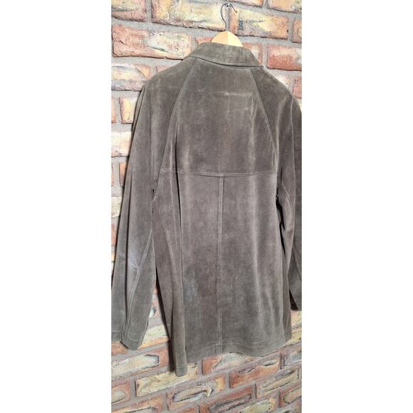 Newport Harbor- Olive Suede Jacket- men's size S- 4 button- excellent condition! - Picture 2 of 7